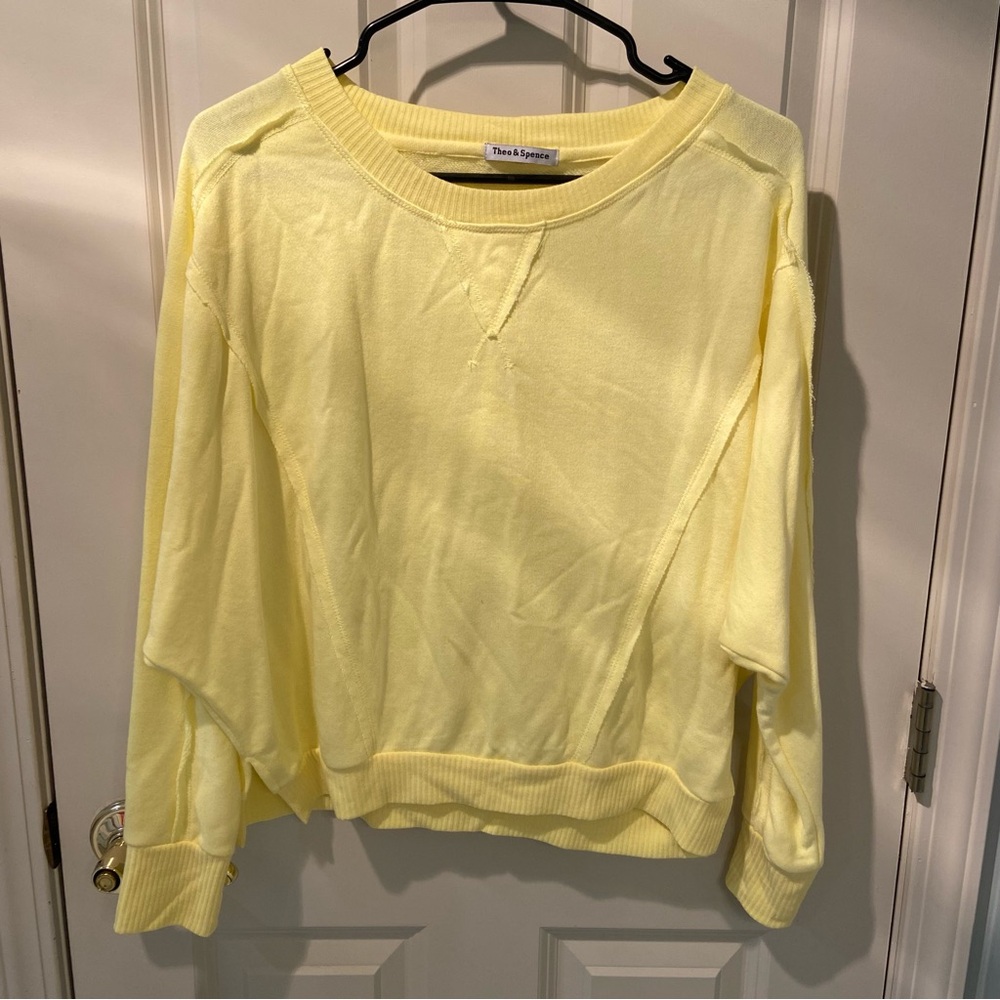 Yellow Theo & Spence Crewneck Sweater